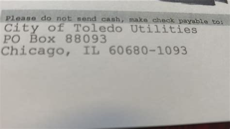 toledo water bill